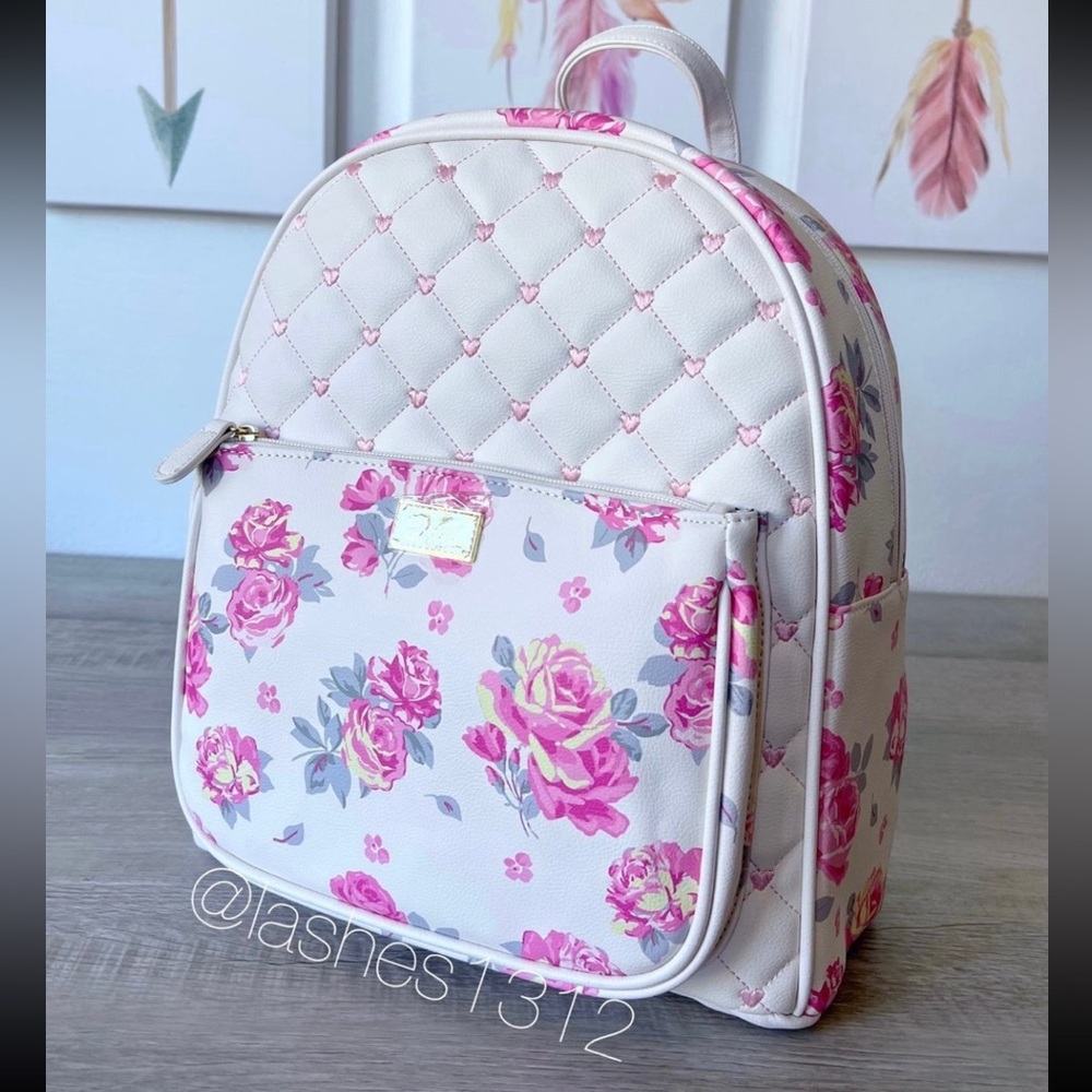 BETSEY JOHNSON Bag Danica Backpack - White Floral LBDANICA - Picture 2 of 7